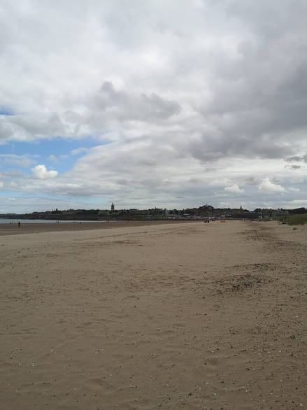 An image of the beach on the coast of St Andrews