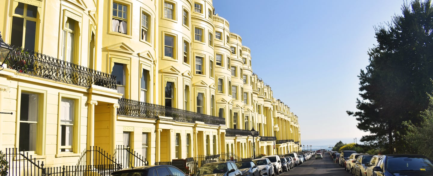 An image of a coastal street in Brighton