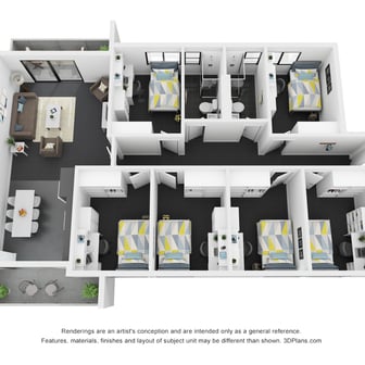 Standard Six Bedroom Shared Apartment - Image 1