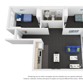 South Two Bedroom Shared Apartment - Image 1