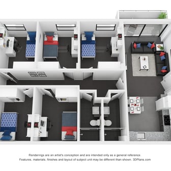 Standard Five Bedroom Shared Apartment - Image 1