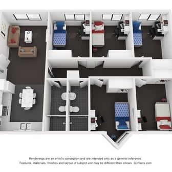 Poolside Superior 5 Bedroom Shared Apartment - Image 1
