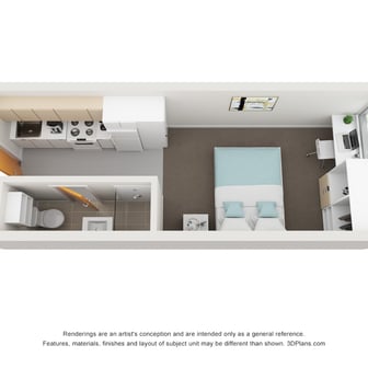 Large Studio Apartment with AirCon - Image 5