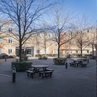 Courtyard and bike storage