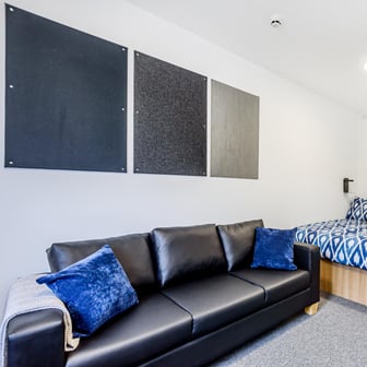 Bedroom and sofa
