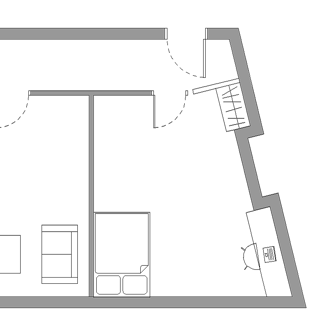 Gold 1 Bed Apartment