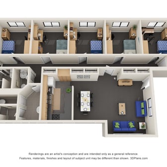 South Deluxe Five Bedroom Shared Apartment - Image 1