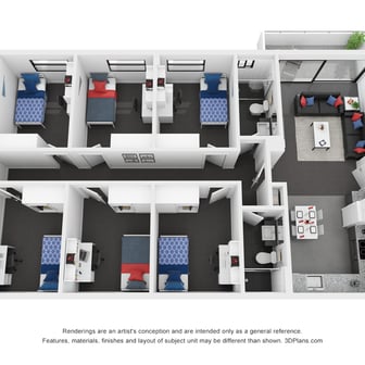 Standard Six Bedroom Shared Apartment - Image 1