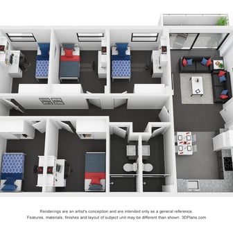 Standard Five Bedroom Shared Apartment - Image 1