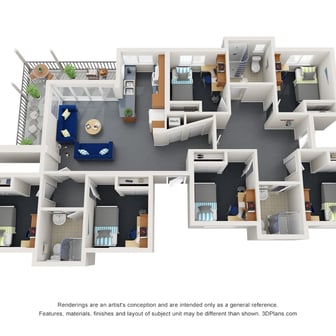 Standard 6 Bedroom Shared Apartment  - Image 1