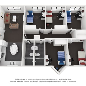 Poolside Superior 5 Bedroom Shared Apartment - Image 1