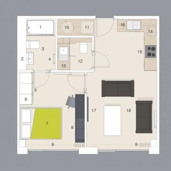 Upper Deluxe 1 Bedroom Apartment - Image 4