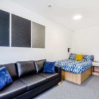 Bedroom and living space