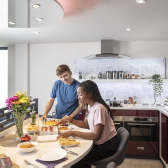 Shared kitchen/lounge area