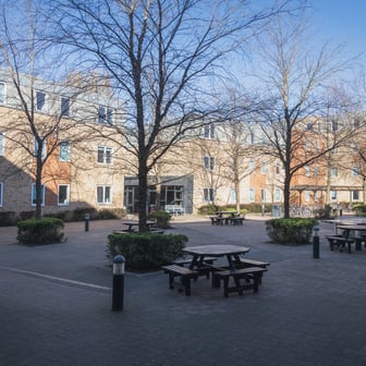 Courtyard and bike storage