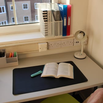 Study space in bedroom