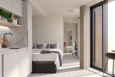 1 bed studio, Gough Street, City Centre, Birmingham, B11JG - Image 6