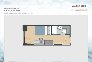 Ensuite Classic 5 Bed at Waterside, 58-62 Avon Street, City Centre, Bristol, BS20PX - Image 2