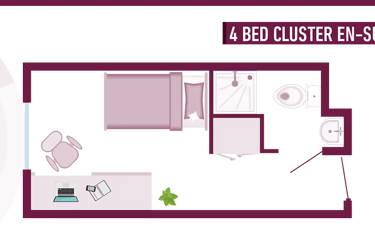 Essential Ensuite at Canterbury Student Manor, Parham Road, City Centre, Canterbury, CT11GA - Image 2