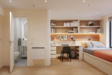 Gold En Suite at iQ Chandos House, 11 Granby Row, City Centre, Manchester, M13BT - Image 1