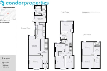 7 bed house, Gwydr Crescent, Uplands, Uplands, Swansea, SA20AB - Image 6