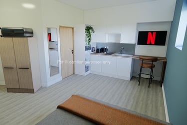 Large Plus Studio at Gallery Apartments, 2 Port Dundas Place, City Centre, Glasgow, G23LD - Image 2