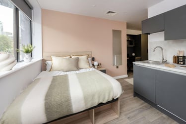 Premium Studio at Headrow Court, Park Cross Street, Hyde Park, Leeds, LS12QJ - Image 1