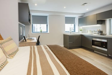Deluxe Studio at Headrow Court, Park Cross Street, Hyde Park, Leeds, LS12QJ - Image 2