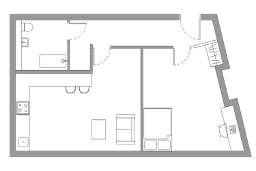 Gold 1 Bed Apartment - Image 10