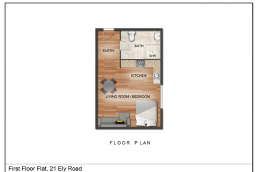 1 bed studio, Ely Road, Llandaff, Cardiff, CF52JF - Image 5