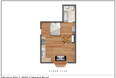 1 bed studio, Cathedral Road, Riverside, Cardiff, CF119HD - Image 10