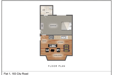 1 bed flat, City Road, Plasnewydd, Cardiff, CF243JB - Image 7