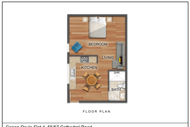 1 bed studio, Cathedral Road, Riverside, Cardiff, CF119HD - Image 9