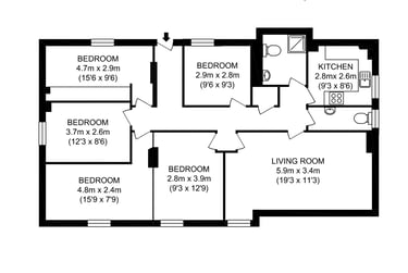 5 bed flat, St. Davids Hill, St davids, Exeter, EX44BE - Image 8