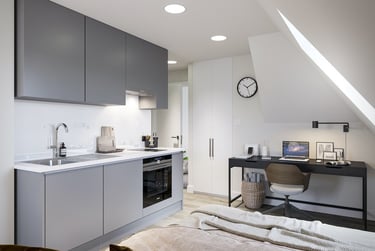 Second Floor Studio (Courtyard View) at Hydrogen, Fish Strand Hill, Central, Falmouth, TR113AS - Image 2