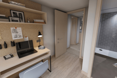 Standard Ensuite (3-10) at Martha Street Apartments, 77 John Street, City Centre, Glasgow, G11JF - Image 2