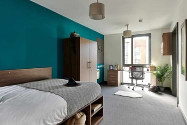 Gold One Bed Flat at Cavendish Place, 20 Wilmott Street, Manchester Metropolitan University, Manchester, M156AS - Image 1