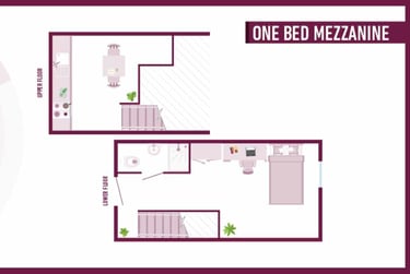 One Bed Mezzanine Apartment - Image 2