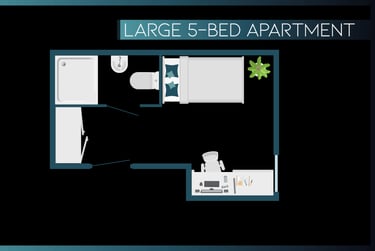 5 Bed Apartment Larger Room - Image 6