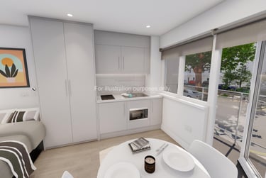 Bronze Studio With Balcony at Paddington Citi View, 15-25 Talbot Square, Paddington, London, W21TT - Image 1