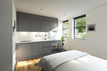 Accessible Studio at Headrow Court, Park Cross Street, Hyde Park, Leeds, LS12QJ - Image 2