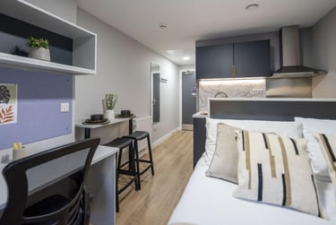 Standard Studio with Single Bed and Accessible Bathroom at Clyde Court, Jocelyn Square, City Centre, Glasgow, G15JY - Image 2