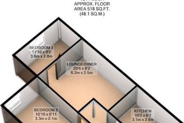 1 bed house, Headcorn Drive, Hales Place, Canterbury, CT27TR - Image 7