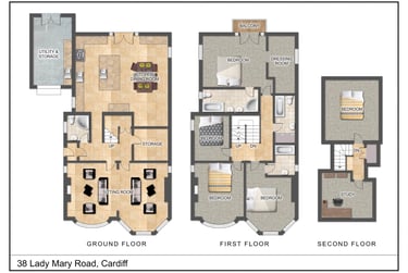 1 bed house, Lady Mary Road, Penylan, Cardiff, CF235NT - Image 3