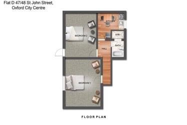 2 bed flat, St John Street, City Centre, Oxford, OX12LQ - Image 3