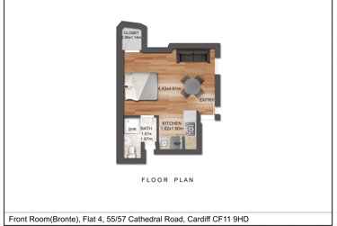 1 bed flat, Cathedral Road, Riverside, Cardiff, CF119HD - Image 7