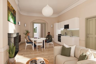 One Bedroom Premium Flat B (For Couples) at Goodenough College, Mecklenburgh Square, Russell Square, London, WC1N2AB - Image 1