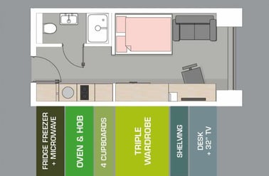Corner Deluxe Studio, CODE Fairfax Street, Fairfax Street, City Centre, Coventry - Image 3