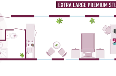 Extra Large Premium Studio, Canterbury Student Manor, Parham Road, City Centre, Canterbury - Image 2