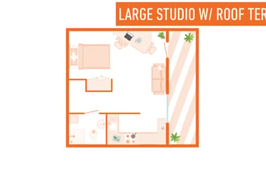 Large Studio with Roof Terrace, Holly Court, High Kingsdown, Clifton, Bristol - Image 2